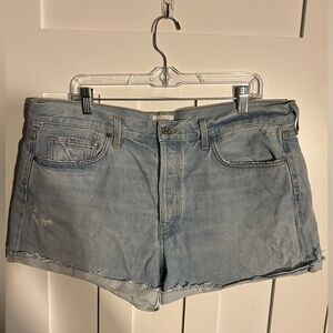 Citizens of Humanity Annabelle Raw Hem Organic Cotton Denim Shorts Size 32